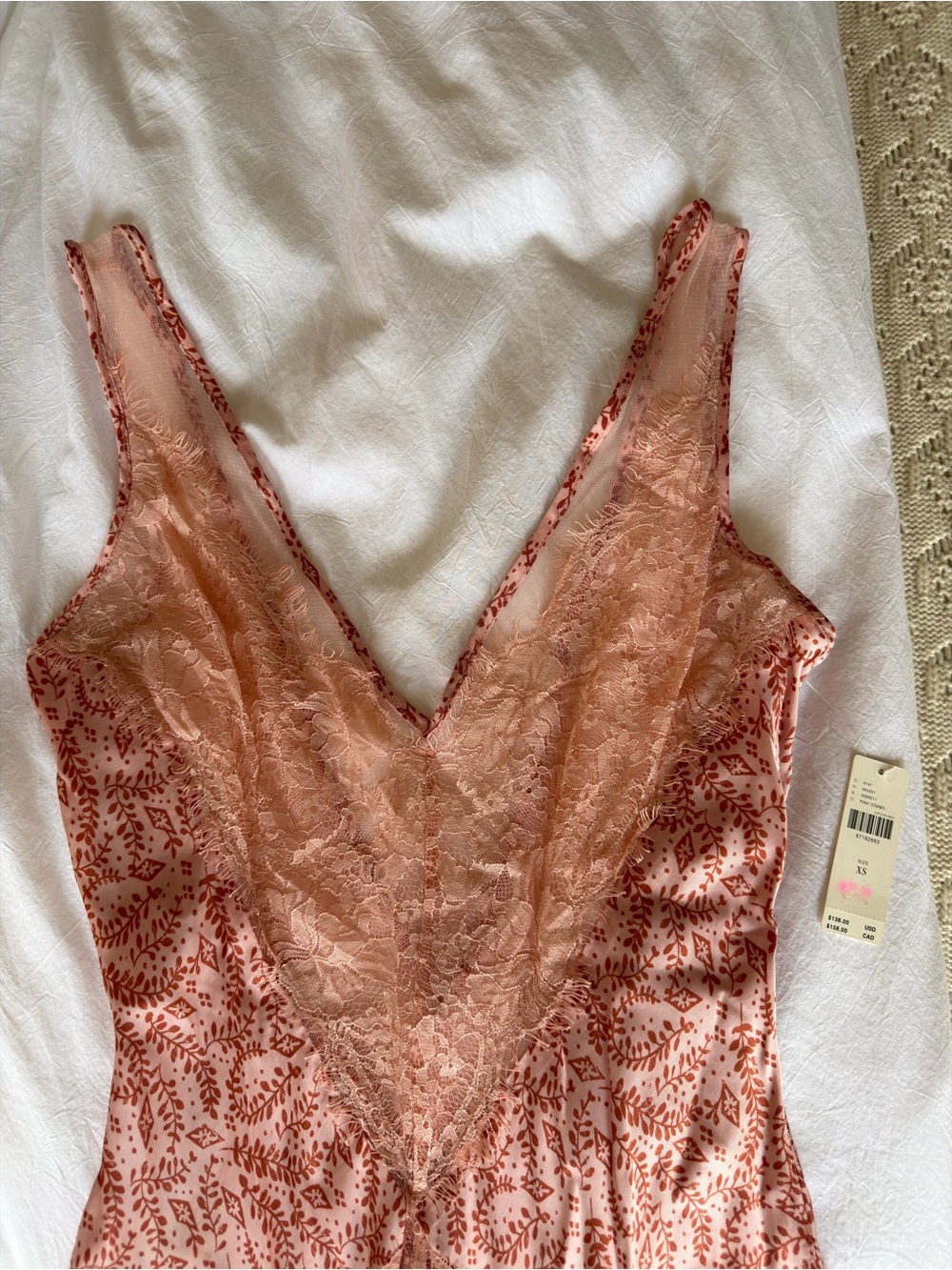 Anthropologie Pink Lace-Trim Maxi Dress - Picture 2 of 4